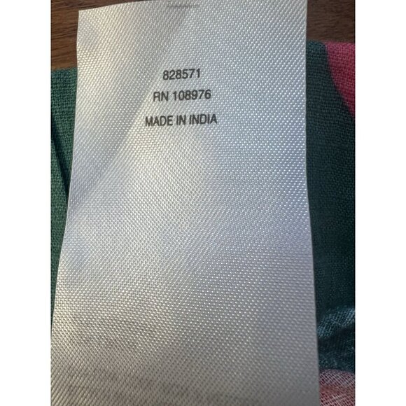 Colleen Lopez Linen Pleated Front Button Trim Midi Skirt SZ Small Deep Jungle - Picture 7 of 7